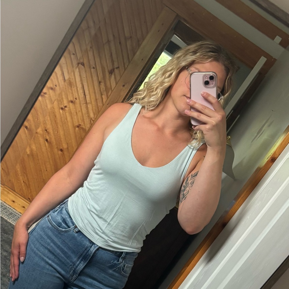 Elegant Sky Blue Tank Top for Women